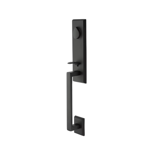 Emtek - Bronze Rustic Modern Rectangular Monolithic Tubular Entry Set